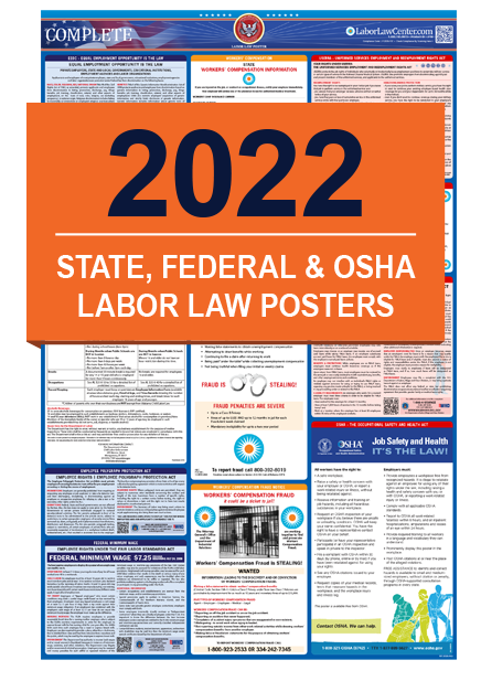 2020 Edition NY Labor Law Poster Federal and OSHA Compliant Laminated State 